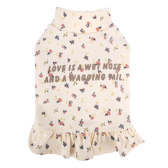 Suéter Floral para Perro Pequeño Bichon Teddy con Falda Interior