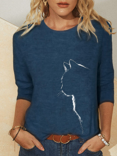 Blusa Casual de Manga Larga con Estampado para Mujer - Image 10