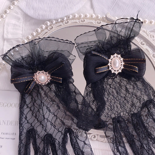Guantes de Encaje para Boda y Fiesta Estilo Lolita Elegante - Image 15