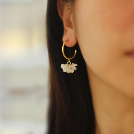 Conjunto de Joyería en Porcelana Hueso con Diseño Artístico Osmanthus - Image 7