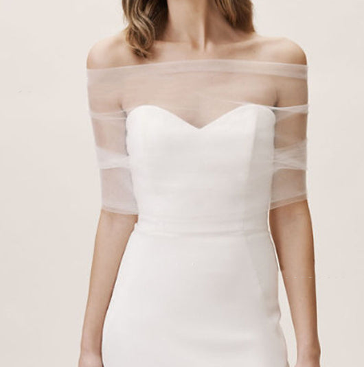 Capa Nupcial de Malla Perla Elegante y Ligera - Image 10
