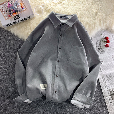 Chaqueta Camiseta de Pana Manga Larga para Hombre - Image 13