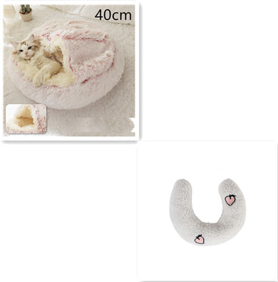 Cama 2 en 1 para Perros y Gatos - Cama Cálida de Felpa Suave Tipo Casa - Image 59