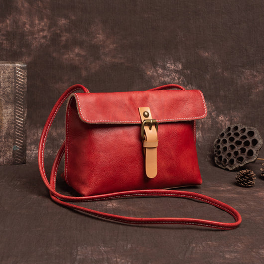 Bolso de Cuero Retro Crema para Mujer - Suave y Versátil - Image 7