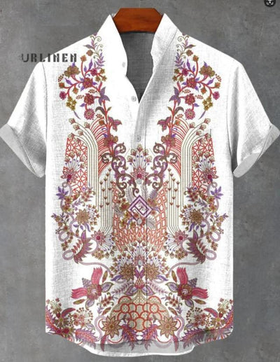 Camisa Cardigan Suelta con Estampado Abstracto 3D y Cuello de Pie - Image 6