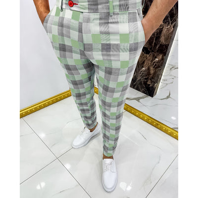 Pantalones Casuales a Cuadros para Hombre - Image 2