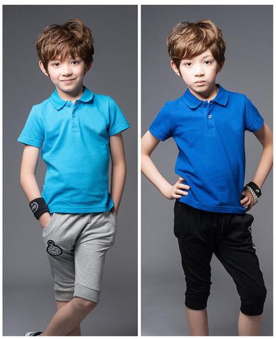 Polo Infantil de Algodón Puro con Cuello Clásico - Image 12