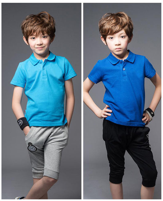 Polo Infantil de Algodón Puro con Cuello Clásico - Image 12
