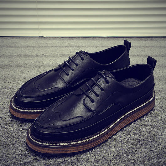Zapatos de Cuero Tallado para Hombre con Diseño Brogue - Image 12