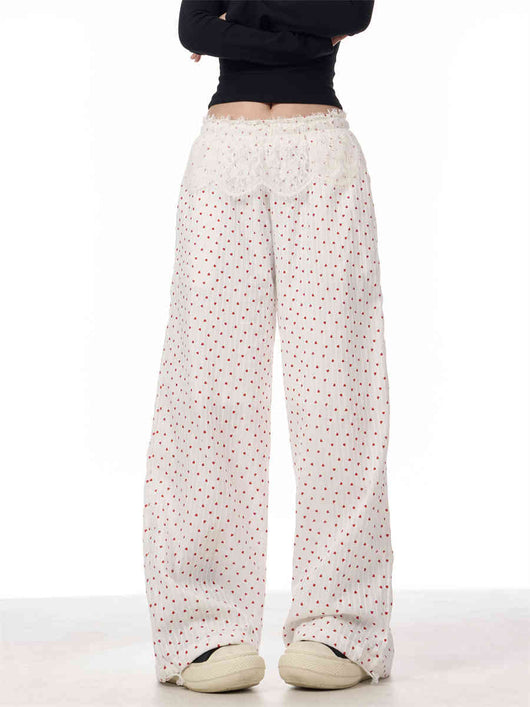Pantalones Casuales Artesanales con Detalles de Encaje Refinado - Image 14