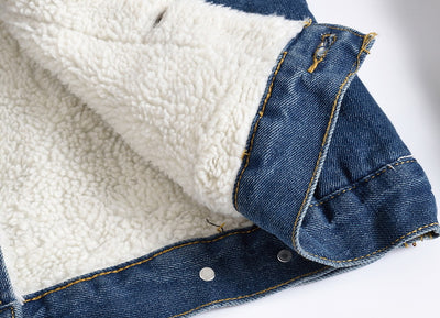 Chaqueta de Mezclilla Premium con Terciopelo de Cordero Ajustada - Image 7