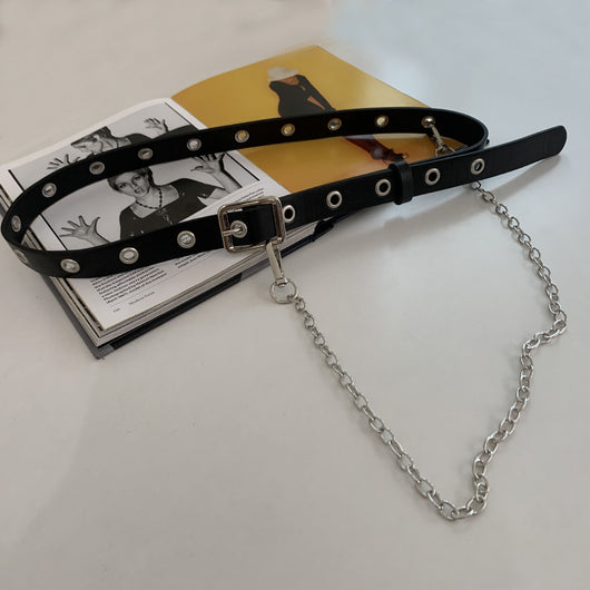 Cinturón Cadena Punk Cóncavo con Bolsa Integrada - Image 12
