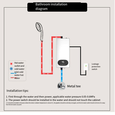 Calentador de Agua Instantáneo 3500W-5500W sin Tanque para Ducha y Cocina - Image 14