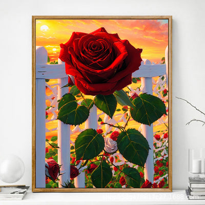 Kit de Pintura Digital al Óleo Rosa Avanzado DIY - Image 6