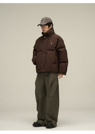 Chaqueta Acolchada de Algodón Estilo Retro Americano para Hombre - Image 10