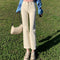 Calça Jeans Skinny de Cintura Alta com Abertura Frontal para Mulher