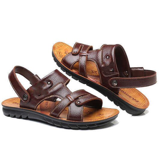 Sandalias de Cuero Genuino para Hombre con Suela Antideslizante Dual - Image 24