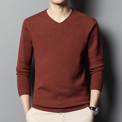 Suéter Tejido Cuello V para Hombre - Prenda Base Otoño Ejecutiva - Image 4