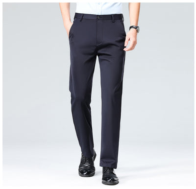 Pantalones Casuales Ejecutivos Slim Fit Ice Silk Antirruga para Hombre - Image 21
