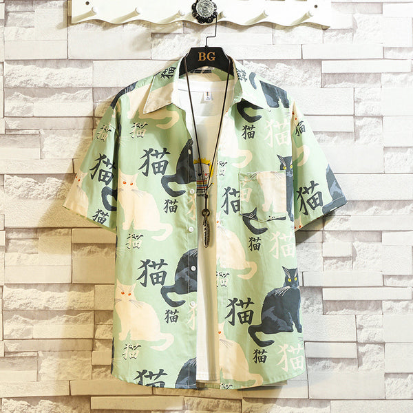 Chaqueta Camisa Casual con Estampado para Hombre