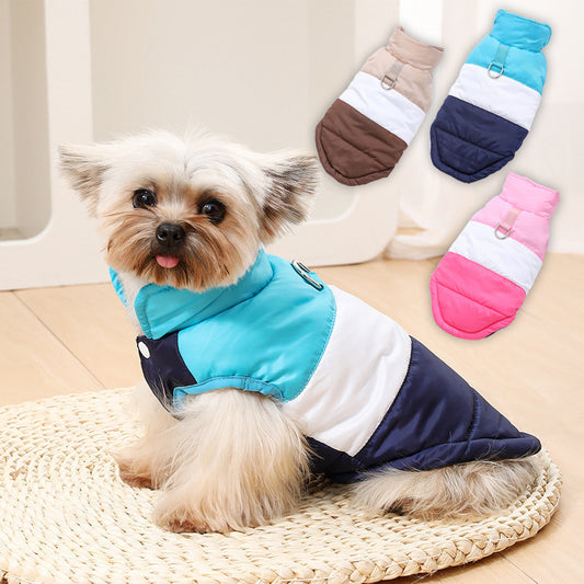 Abrigo de Otoño-Invierno para Perros con Correa Integrada