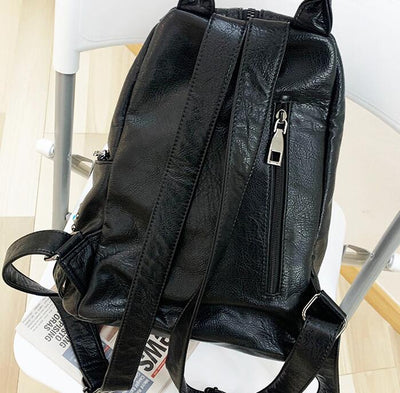 Mochila de Cuero Dumpling con Doble Compartimento de Hombro - Image 8