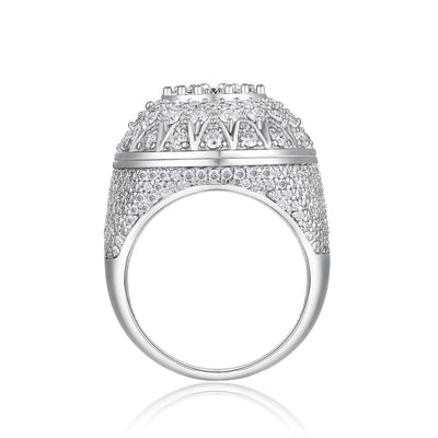 Anillo de Plata S925 con Letra H y Moissanita Premium - Joyería de Lujo Minimalista - Image 2