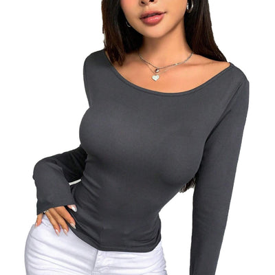 Blusa Backless Sexy para Otoño e Invierno - Diseño Audaz y Elegante - Image 5