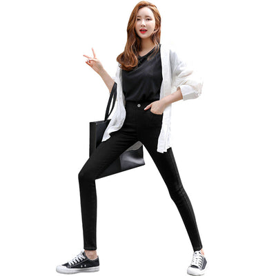 Leggins Negros Ajustados de Cintura Alta con Tecnología Stretch