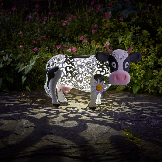 Luz Solar Decorativa Vaca Margarita - Adorno Resina para Jardín - Image 2
