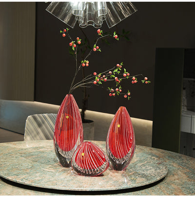 Jarrón de Cristal Grueso Tallado para Arreglos Florales - Image 17