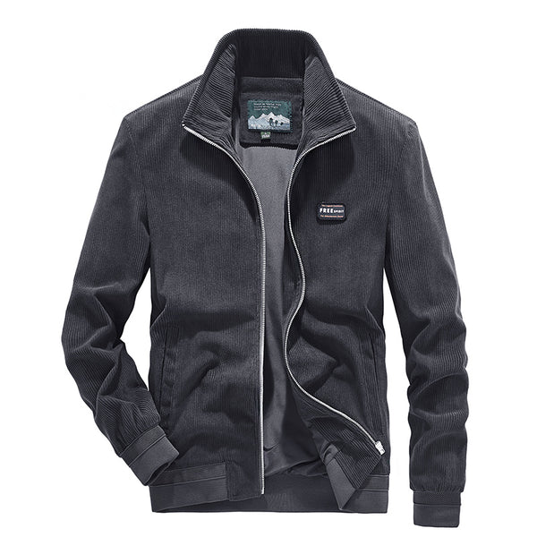 Chaqueta Casual Hombre Cuello Alto Pana Primavera Otoño Estilo Coreano
