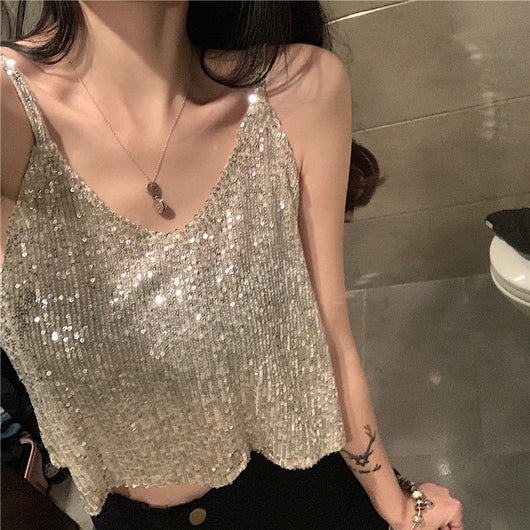 Camiseta Escote V con Detalles Brillantes - Image 8
