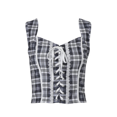 Blusa de Tirantes Vintage Rayas Americanas - Diseño Elegante y Temperamental - Image 5