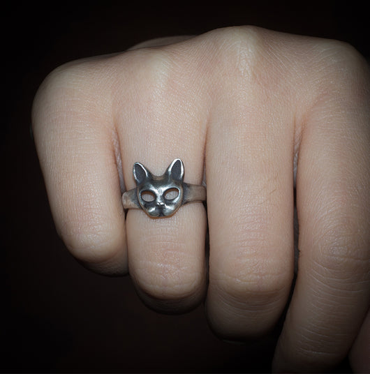 Anillo de Plata 925 con Diseño Exclusivo de Cabeza de Gato - Image 3