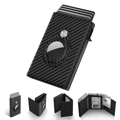 Billetera de Fibra de Carbono con Detalle de Cuero - Minimalista y Multifuncional - Image 11