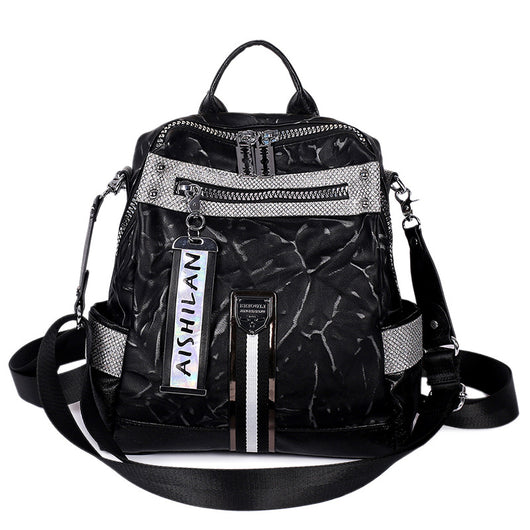 Mochila Estilo Occidental de Cuero Suave con Bandolera Ancha - Image 9