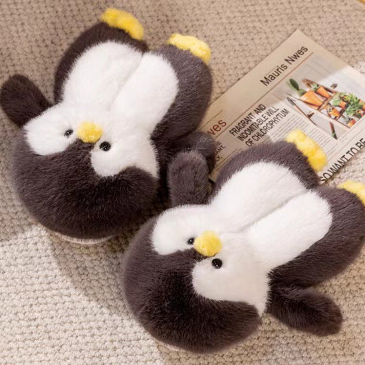 Pantuflas Pingüino Multicolor - Zapatillas Peluche Cálidas para Mujer - Image 3
