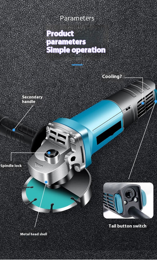 Amoladora Angular Eléctrica Profesional con Disco de Corte y Pulido - Image 20