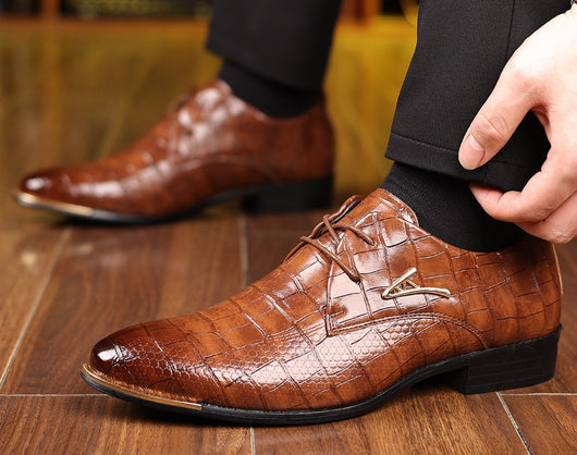Zapatos de Cuero Formal Punta Fina Talla Grande - Calzado Ejecutivo Premium para Hombre - Image 3
