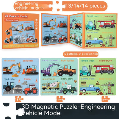 Puzzle Magnético 3D de Libros Plegables Avanzado para Niños - Image 8