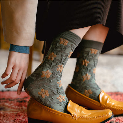 Calcetines Harajuku Mori Literature Otoño Invierno para Mujer - Image 9