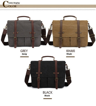 Bolsa de Lona Retro para Hombre - Bandolera de Estilo Vintage - Image 11