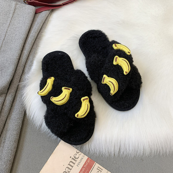Pantuflas de Invierno para Mujer con Peluche de Cordero y Suela Antideslizante