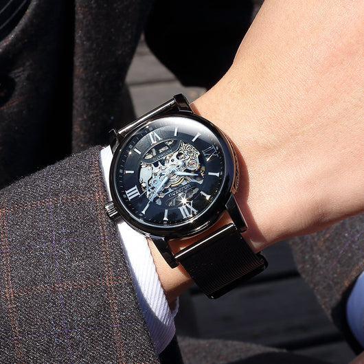 Reloj Automático para Hombre con Malla Metálica Tejida - Image 13