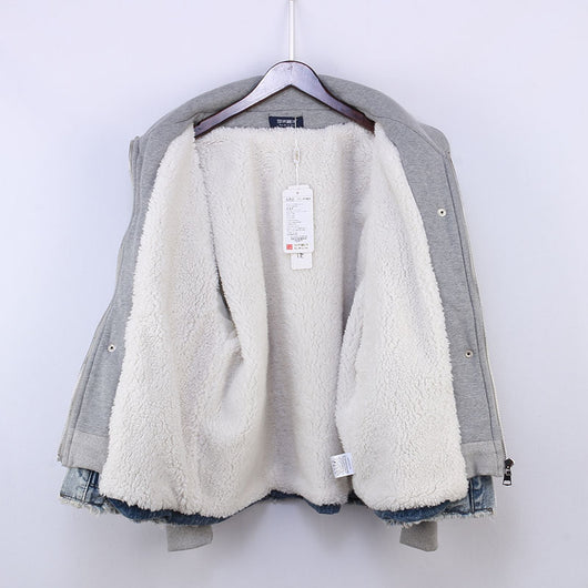 Chaqueta Denim Capucha con Forro de Borrego Sintético para Mujer - Image 9