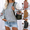Suéter Estampado Cuello Redondo Manga Larga