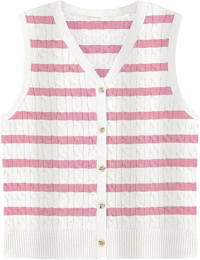 Chaleco Tejido Retorcido para Mujer - Estilo Europeo y Americano - Image 31