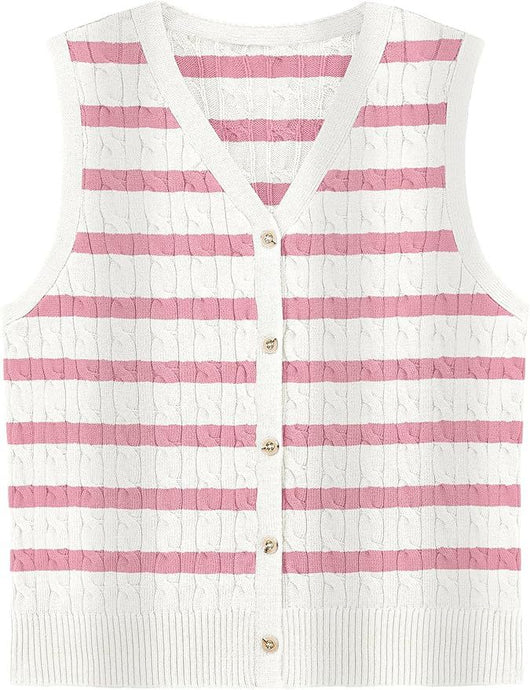 Chaleco Tejido Retorcido para Mujer - Estilo Europeo y Americano - Image 31