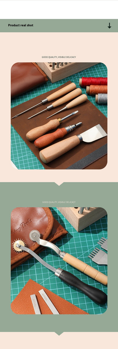Kit Profesional de Herramientas de Cuero para Costura DIY - Image 13